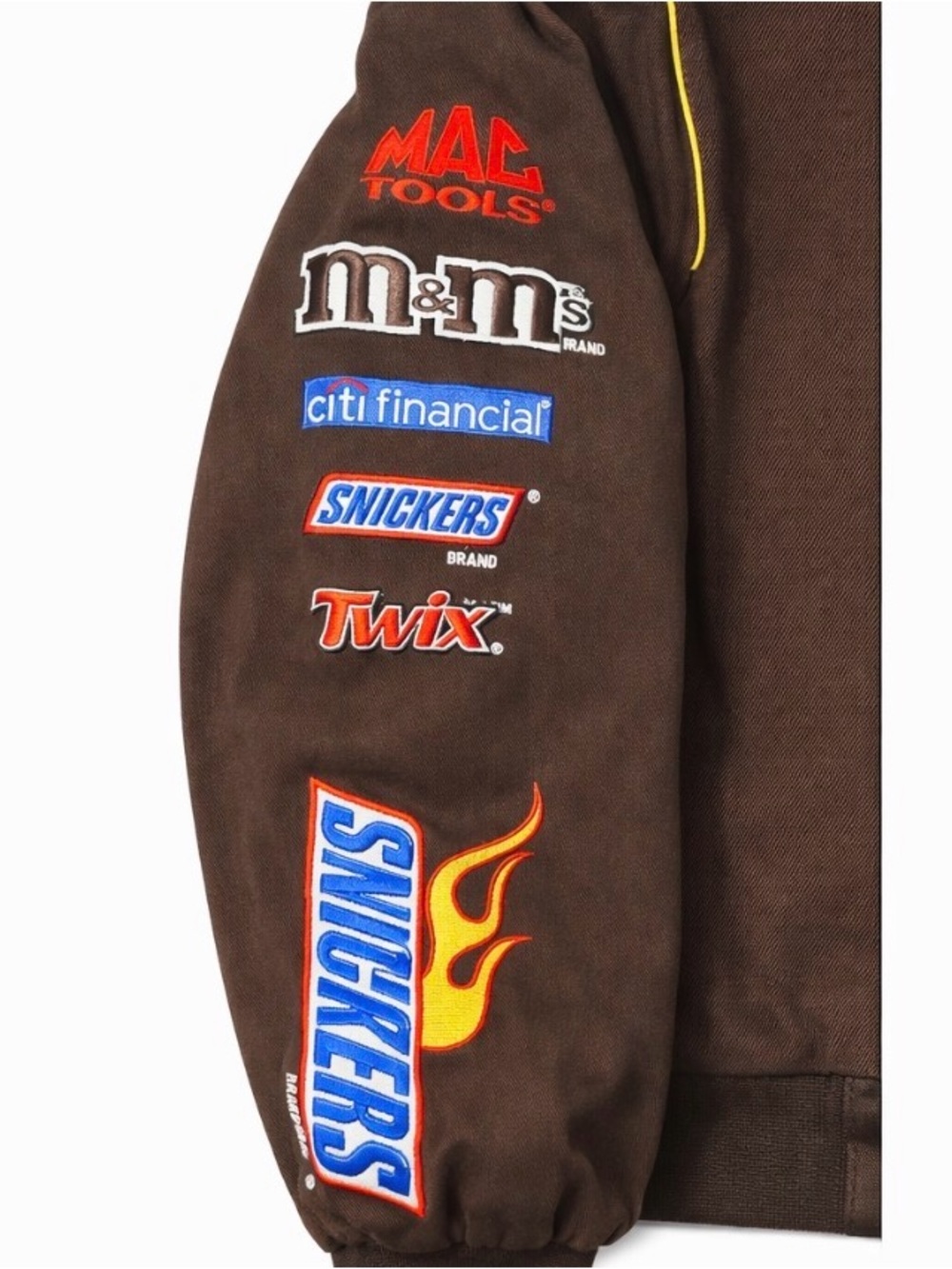 Vintage Snickers NASCAR Ricky Rudd #88 Racing Jacket XL Rare Brown - Picture 3 of 10